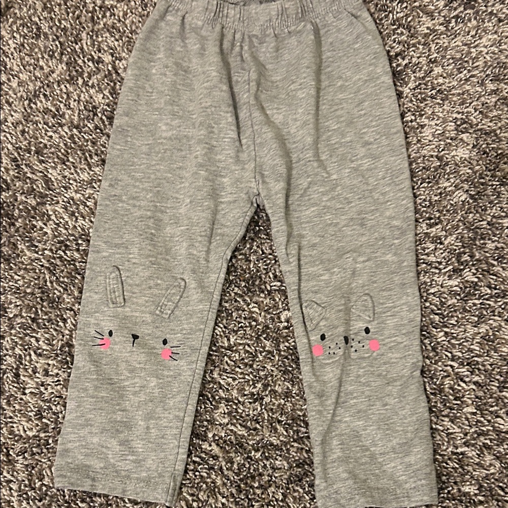 Gray Kids Bottoms with Cute Animal Design